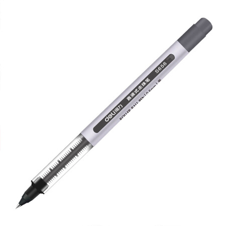 得力S656直液式走珠笔 0.5mm 书写顺畅 不能更换笔芯